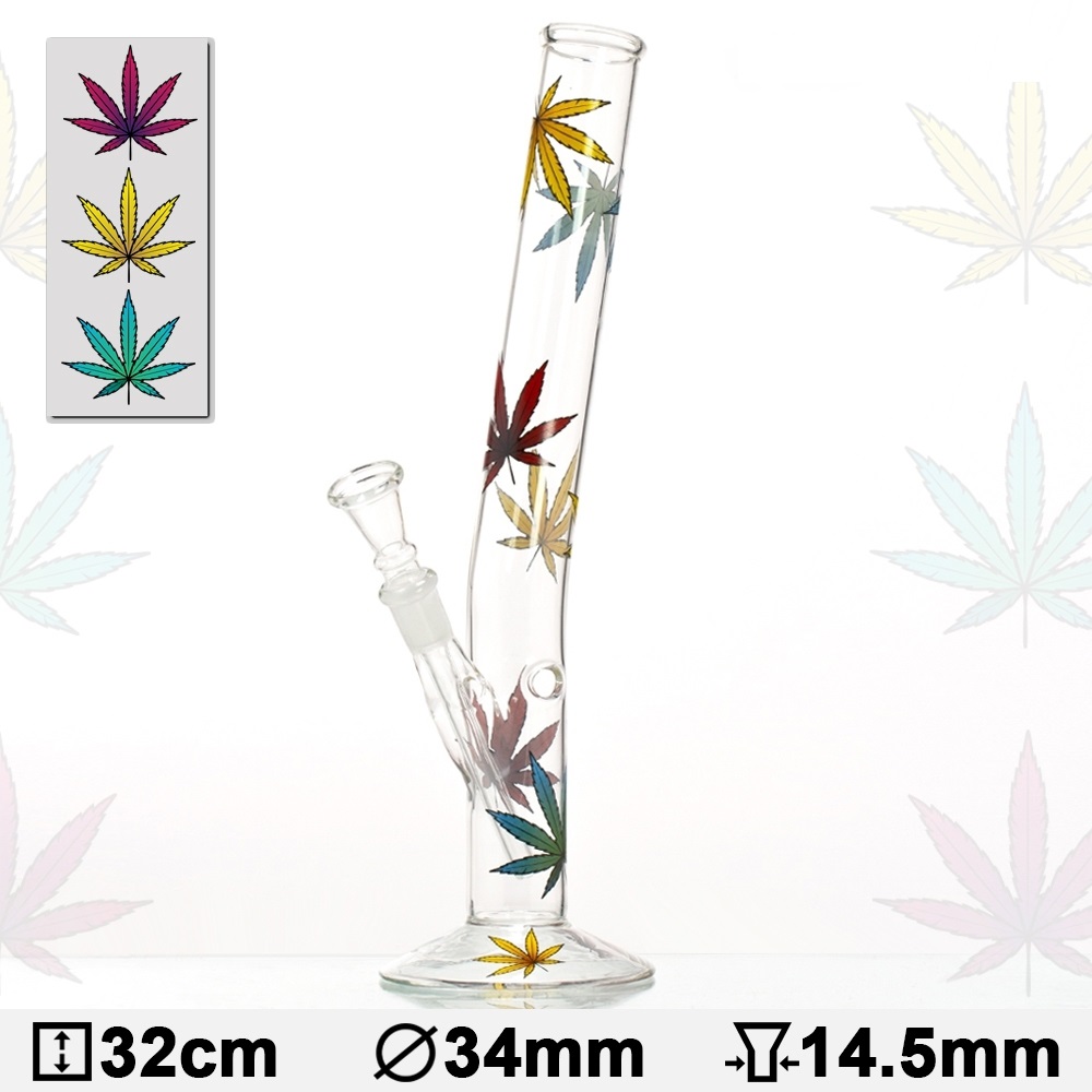 Skleněný bong Multi Leaf (L)