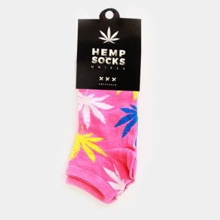 Růžové ponožky Hemp Unisex - 22cm a 40cm